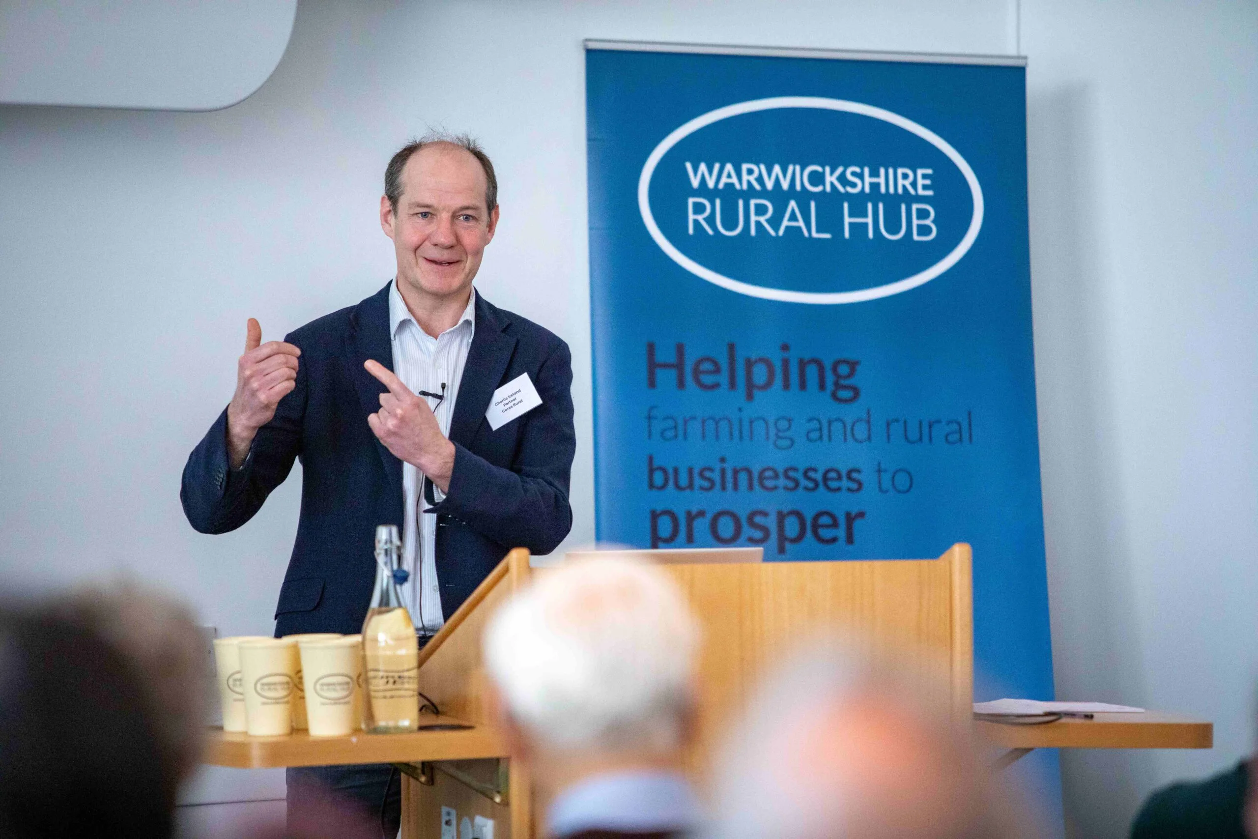 Charlie Ireland speaking at event